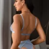 ensemble lingerie bleu ciel