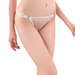 tanga transparent blanc