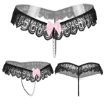 string sans entrejambe avec perles